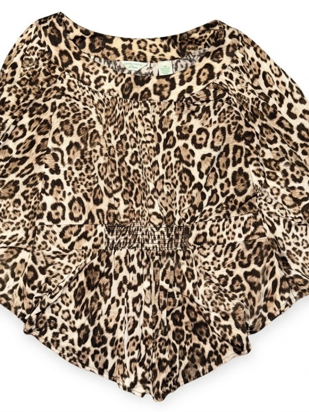 Laura Ashley Leopard Print Tunic in Brown and Cream